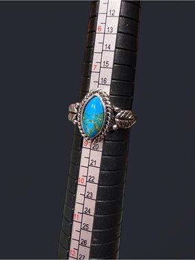 Vintage Inspired Silver Plated Turquoise Statement Ring